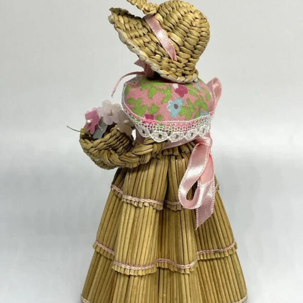 Bunny Rabbit Girl Straw‎ Doll 5.5